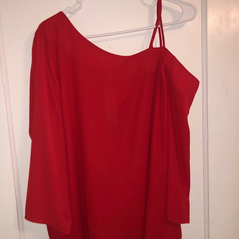 One cold shoulder blouse